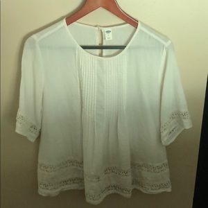 White blouse from Old Navy
